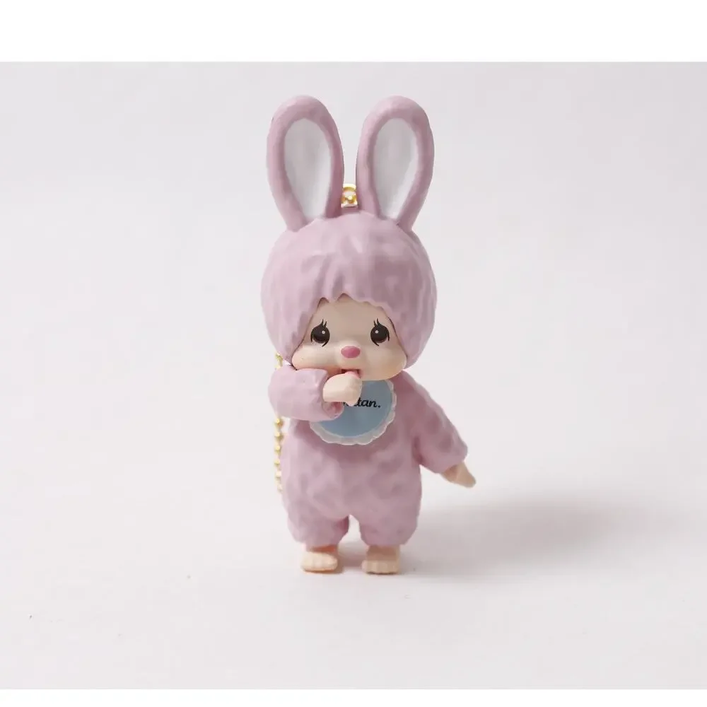 Sekiguchi Monchhichi Chimutan Keychain Plastic Mini Figurine ~ 260730-WH 511